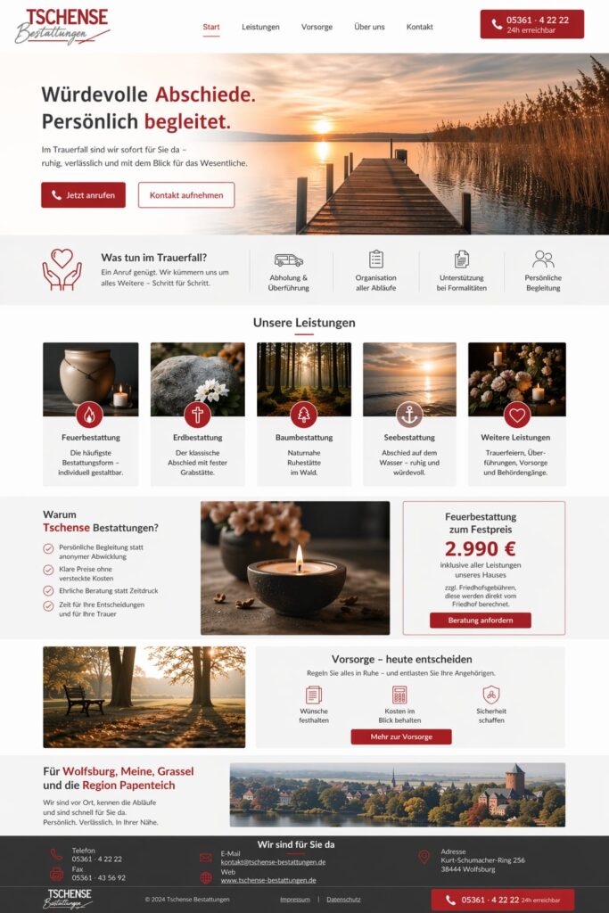 Individuelles Webdesign – echte Arbeit von LENZMEDIA